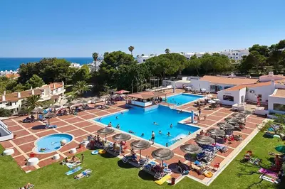 an aerial view of a swimming pool at a resort at Garden Paradise, Old Town & Beach in Albufeira