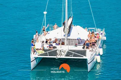 a group of people on a boat in the water at #163 Dr José Silva 17 by Home Holidays in Albufeira