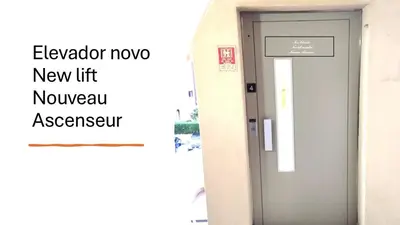a door in a hallway with the words elevator novae new lift novaeagency at Cosy & Airy @ Albufeira in Albufeira