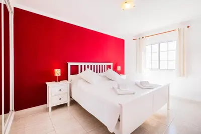 an aerial view of a rocky island in the ocean at Apartment Marlena - complex great for families in Albufeira