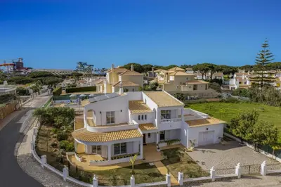 an aerial view of a house at Villa Duas Sentinelas by Villa Plus in Cabeço de Câmara