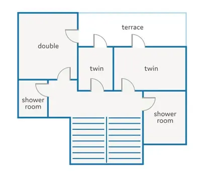 a schematic diagram of a house at Villa Graca by Villa Plus in Albufeira