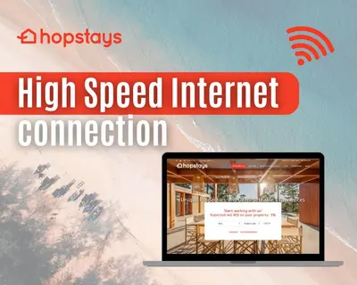 a website for a high speed internet connection at Modern 1BR Apartment in Central Albufeira with Balcony & Parking, by Hopstays in Albufeira
