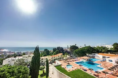 a view of a resort with a swimming pool at Lagoon Bleue in Albufeira