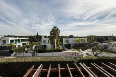a view of a house with a skate park at Beautiful Family T3 Townhouse with Pool Vilamoura in Vilamoura