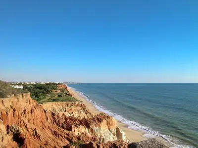 a view of the ocean and a beach at Apartment Triplex Vilamoura VIP Properties by Interhome in Vilamoura