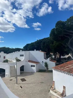 a white building with a tree in the background at TAC - Açoteias Budget Studio in Olhos de Água