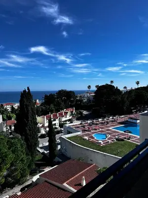 a view of a city with the ocean in the background at Bela Vista in Albufeira