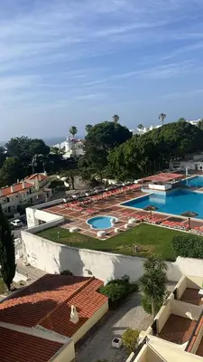 a view of the ocean from a balcony at Bela Vista in Albufeira