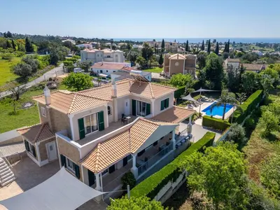 a view from the balcony of a house at Villa Carmen by Interhome in Terras Novas