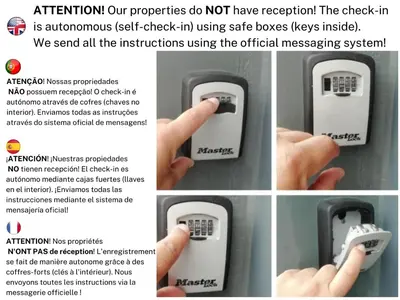 a collage of pictures of a hand holding a lightswitch at Blife Riamya private apartment in Faro