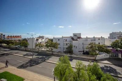 a view of a city street with buildings at La vie simple appartement in Albufeira