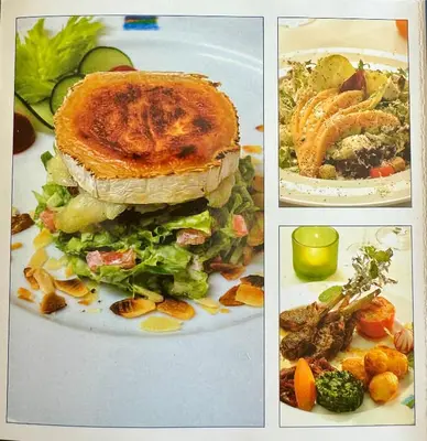 two pictures of a sandwich and salad on a plate at Sandnblue - Encosta Do Lago Resort Club - Quinta do lago near Beach & lake BEST LOCATION in Quinta do Lago