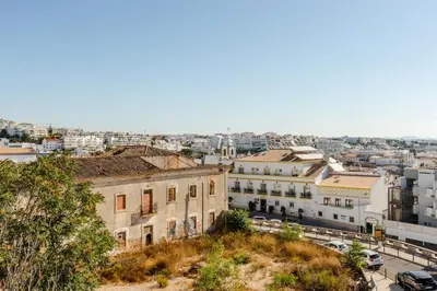 an aerial view of a city with buildings at Appartement Albufeira in Albufeira