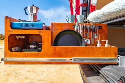 a view of the inside of a car with the dashboard at Ocean Camper - Campervan & Surf rentals in Faro