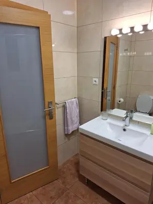 a bathroom with a sink and a mirror at Monteverde in Monte Negro