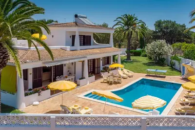 an image of a villa with a swimming pool at Albufeira Villa El-Gharb private 4 Bedrooms in Albufeira
