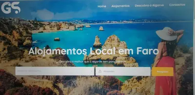 a website for a tourism company with a picture of a lake at Grand Studio 31 in Faro