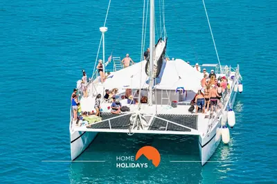 a group of people on a boat in the water at #062 Villa Lemon 3 by Home Holidays in Albufeira