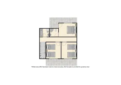 a floor plan of a house with a staircase at Villa Felizalgarve in Albufeira