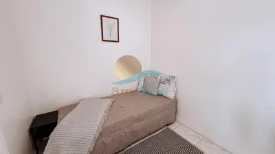 a small bedroom with a bed in a room at Sereia da Oura by Sunny Deluxe in Vale de Pedras