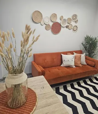 a living room with a couch and a table at Oldtown Nightlife in Faro