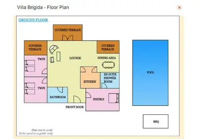 a plan of a floor plan of a house at Casa Sol in Albufeira