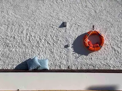 an overhead view of an orange object on the ground at Luxury Villa private pool, Albufeira in Albufeira