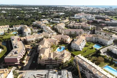 an aerial view of a city with buildings at Praia Village I - Peaceful condominium by HD in Vilamoura