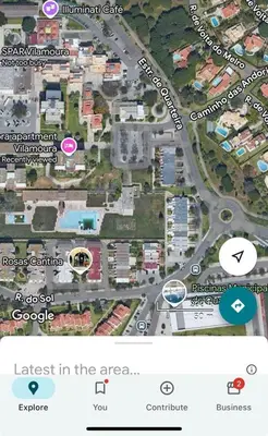 a screenshot of a map of a street at Casa Ligia in Vilamoura