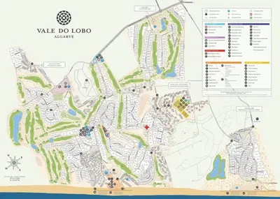 a detailed map of a park at Celestial Blue Vale Do Lobo in Almancil