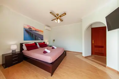 a living room with a couch and a coffee table at Villa Ocean by Algarve Vacation in Albufeira