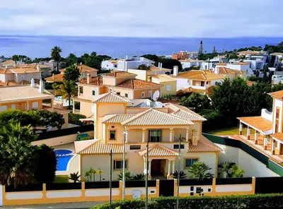 arial view of a houses in a city at Villa Ocean Gale in Albufeira