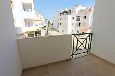 a balcony with a view of a city street at A32 - Lancemar Flat in Albufeira in Albufeira