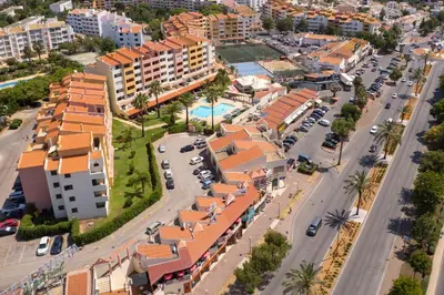 an aerial view of a city with buildings and a street at Dream place- Bela Vista in Albufeira