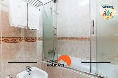 a bathroom with a shower and a sink at #275 Only Families - A Flor by Home Holidays in Albufeira