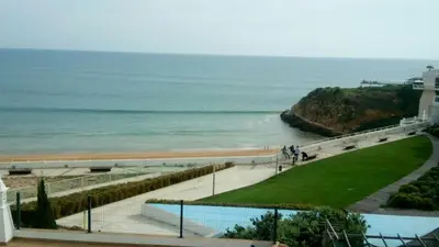 a view of the ocean and a beach at T0 close to the beach and the city center in Albufeira