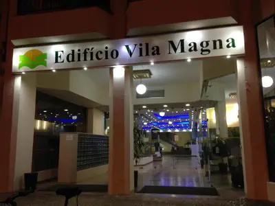 a shopping mall with a sign that readsedia vita magma at Casa Vila Magna in Albufeira