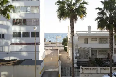 a view of the ocean from a building at Terraccos de Quarteira Silver by Real Properies in Quarteira