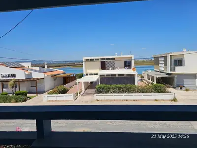 a view from the window of a house at Blife Cerya private rooms at Faro beach in Faro