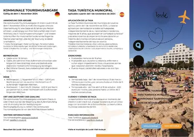 a page of a brochure for a beach resort at Terracos de Quarteira II Caribe by Real Properties in Quarteira