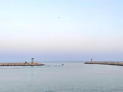 twoynes in the middle of the water with two lighthouse at Sunflower12 - Apartamento à beira-mar - Seaview in Quarteira