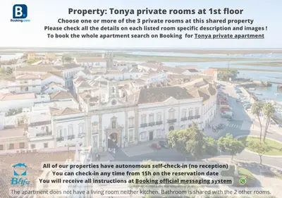 a flyer for a hotel with a rendering of a building at Blife Tonya - private rooms at Santantonya 1st floor in Faro