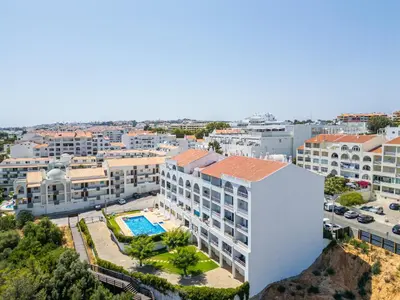 an aerial view of a city with buildings at Stunning Apartment By Dreamplaces in Albufeira