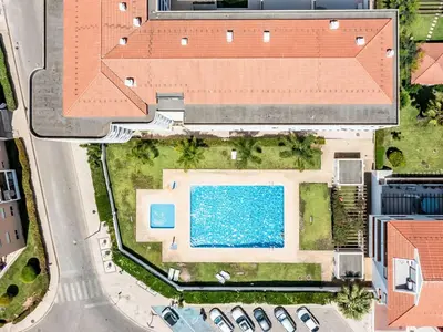 an overhead view of a house with a swimming pool at Apartment Mediterrâneo by Interhome in Vilamoura