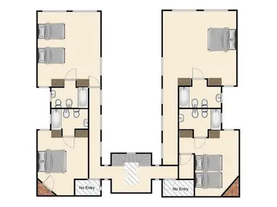 a floor plan of a house at Holiday Home Chalet Villa Albuar mit eigenem Pool by Interhome in Albufeira