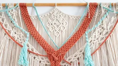 a bunch of crochet yarn hanging on a wall at Studio 54 by Sunnyway in Albufeira