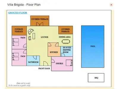 a diagram of a floor plan of a house at Holiday Home Chalet Villa Brigida mit privatem Pool by Interhome in Albufeira