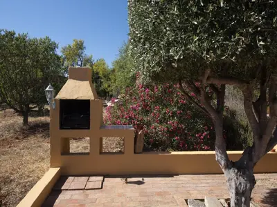 a building with a bird house next to some flowers at Elegant Loulé Mansion with Pool in Loulé