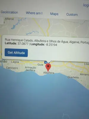 a screenshot of a google maps screen at Albufeira Oldtown 330ft Beach Parking AC Wifi in Albufeira